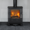 SMP1315 Mendip Loxton 5 SE DC Eco Stove, 5kW, Black <!DOCTYPE html>
<html lang=\"en\">
<head>
<meta charset=\"UTF-8\">
<title>Mendip Loxton 5 SE DC Eco Stove Product Description</title>
</head>
<body>
<h1>Mendip Loxton 5 SE DC Eco Stove, 5kW, Black</h1>
<ul>
<li>Power Output: 5kW - Ideal for small to medium-sized rooms</li>
<li>Colour: Classic Black Finish - Fits seamlessly into a variety of interiors</li>
<li>Emission Standard: DEFRA approved - Suitable for use in Smoke Control Areas</li>
<li>Fuel Efficiency: High efficiency with a clean burn system</li>
<li>Construction: Durable steel construction with a cast iron door for longevity</li>
<li>Airwash System: Keeps the glass clean, providing an unobstructed view of the flames</li>
<li>Multi-Fuel: Can be used with wood or solid fuel, offering flexibility</li>
<li>Easy Control: Simple air control for ease of use</li>
<li>Eco Design: Meets Eco Design 2022 standards, reducing footprint on the environment</li>
<li>Flue Outlet: Top or rear flue outlet for versatile installation options</li>
<li>Warranty: Comes with a manufacturer warranty for peace of mind</li>
</ul>
</body>
</html> Mendip Loxton 5 SE, Eco Stove 5kW, Loxton 5 SE DC, Multi-fuel Stove, Black Cast Iron Stove