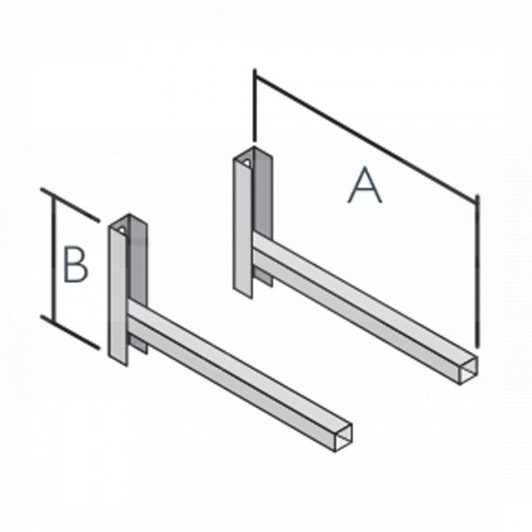 Wall Support Brackets, Cantilever Type, Effective Length 475mm - 7500506