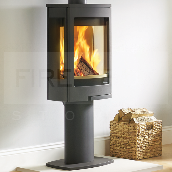 Nordpeis Duo 1 Glass Sided Woodburning Stove, Pedestal Base - SNP1150