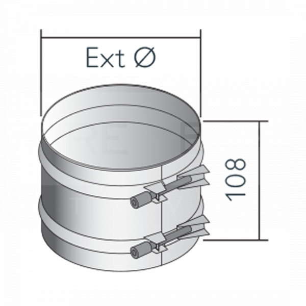150mm Structural Locking Band, 50mm, Eco ICID Twin Wall Insulated - 7506232