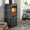 SWE1253 Westfire Uniq 46 SE Stove, with Log Door, 5kW, Black <!DOCTYPE html>
<html lang=\"en\">
<head>
<meta charset=\"UTF-8\">
<meta name=\"viewport\" content=\"width=device-width, initial-scale=1.0\">
<title>Westfire Uniq 46 SE Stove with Log Door</title>
</head>
<body>
<h1>Westfire Uniq 46 SE Stove, with Log Door, 5kW, Black</h1>
<ul>
<li><strong>Heat Output:</strong> 5kW, ideal for small to medium-sized rooms</li>
<li><strong>Color:</strong> Classic black finish, suitable for a variety of decors</li>
<li><strong>Efficiency:</strong> High-efficiency wood-burning stove</li>
<li><strong>Log Door:</strong> Convenient log storage door for easy access and aesthetic appeal</li>
<li><strong>Airwash System:</strong> Helps keep the glass door clean, allowing for an unimpeded view of the flames</li>
<li><strong>Cleanburn Technology:</strong> Reduces emissions and increases fuel efficiency</li>
<li><strong>Defra Approved:</strong> Suitable for use in smoke control areas</li>
<li><strong>Construction:</strong> Durable steel body with a cast iron door</li>
<li><strong>Flue Outlet:</strong> Top or rear flue outlet for flexible installation options</li>
<li><strong>Dimensions:</strong> Compact design to fit in a variety of spaces</li>
<li><strong>Control:</strong> Simple and intuitive air control for easy operation</li>
</ul>
</body>
</html> Westfire Uniq 46 SE, Log Door Stove, 5kW Woodburner, Black Stove, High Efficiency Fireplace