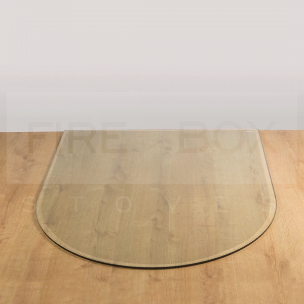 Morso Circular Front Glass Hearth Plate, Clear, 100cm x 120cm - SMO2205